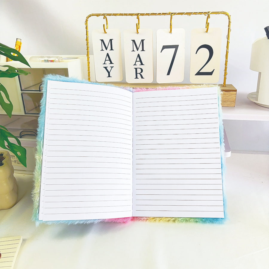 A5 Cute Star Diary Plush Notebook