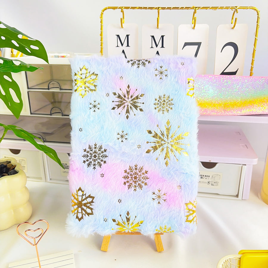 A5 Cute Star Diary Plush Notebook